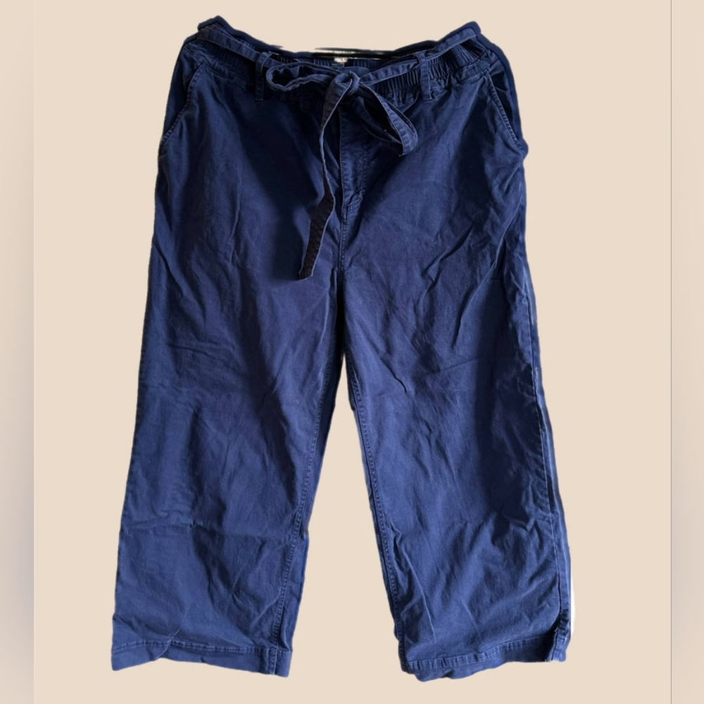 Michael Stars Kenya Wide Leg High Rise Navy Blue Pants - Picture 2 of 8